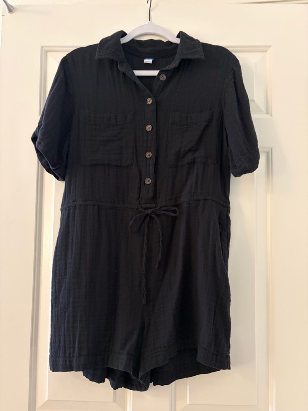 Old Navy Black Button-Up Top